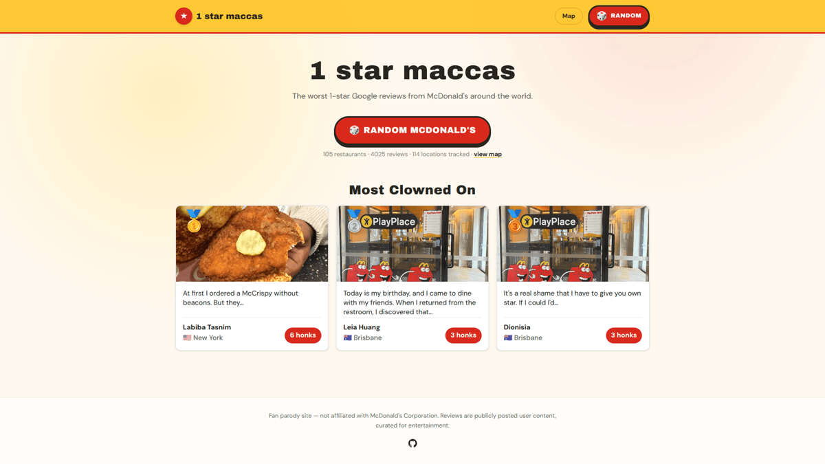 1 Star Maccas